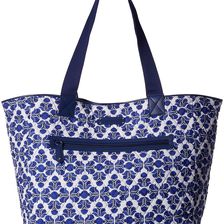 Vera Bradley Trimmed Reversible Tote Cobalt Tile/Navy