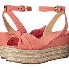 Incaltaminte Femei Michael Kors Maxwell Mid Wedge Pink Grapefruit Small Weave CanvasNappa