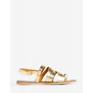 Incaltaminte Femei CheapChic Athena-953ax Baby Got Back Sandal Met Gold