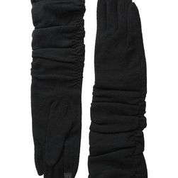 Accesorii Femei Echo Design Touch Long Rouched Gloves Black