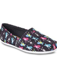 Incaltaminte Femei Skechers Bobs Plush Double Vision Flat BlackMulticolor
