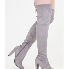 Incaltaminte Femei CheapChic All Legs Over-the-knee Chunky Boots Grey