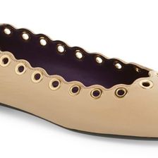 Vaneli 'Baby' Grommet Ballet Flat (Women) NUDE NAPPA