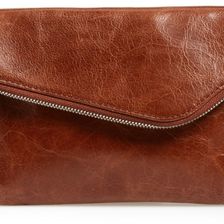 Hobo Daria Convertible Leather Clutch Crossbody RUSSET