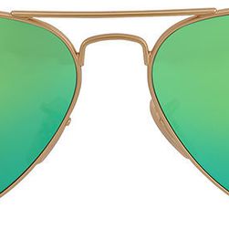 Ray-Ban Aviator Arista Green with Mirrored Lenses 58 mm Sunglasses N/A