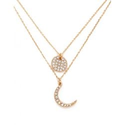Bijuterii Femei Forever21 Rhinestone Charm Layered Necklace Goldclear