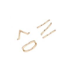 Bijuterii Femei Forever21 Cutout Midi Ring Set Gold