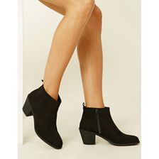 Incaltaminte Femei Forever21 Faux Suede Chelsea Booties Black