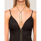 Bijuterii Femei CheapChic Metal Bead Knot Wrap Necklace Olive