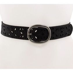 Accesorii Femei Fossil Floral Perforated Strap Black