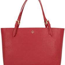 Tory Burch York Buckle Leather Tote - Kir Royale N/A