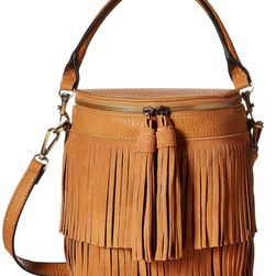 Gabriella Rocha Polina Bucket Purse with Fringe Tan