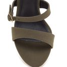 Incaltaminte Femei CheapChic Strap In Chunky Caged Faux Nubuck Heels Olive