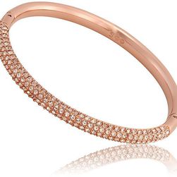 Swarovski Rose Gold-Tone Stone Mini Bangle - Small N/A