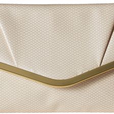 Jessica McClintock Arielle Snake Envelope Clutch Bone