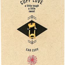 Dogeared Cuff Love Safety Pin Ear Cuff Gold Dipped