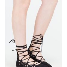 Incaltaminte Femei CheapChic Share The Love Lace-up Cut-out Flats Black