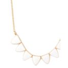 Bijuterii Femei Forever21 Enamel Triangle Pendant Necklace Ivorygold