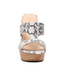 Incaltaminte Femei Ivanka Trump Hotty Snake Wedge Sandal BlackWhite