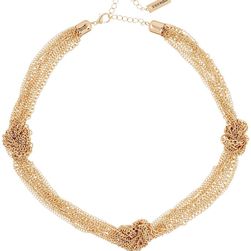 Steve Madden Multi-Strand Knot Necklace GOLD