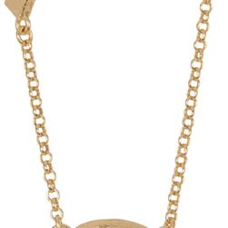 Cole Haan 12K Gold Plated Stone Pendant Necklace GOLDT