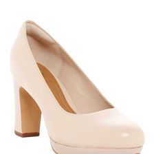 Incaltaminte Femei Clarks Jenness Glory Platform Pump Nude Leath