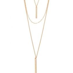 Bijuterii Femei Forever21 Matchstick Layered Necklace Gold