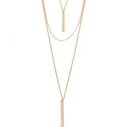 Bijuterii Femei Forever21 Matchstick Layered Necklace Gold