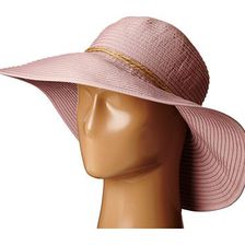 Accesorii Femei San Diego Hat Company RBL4785 Large Ribbon Brim Hat with Twince Knot Trim Blush