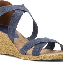 Ralph Lauren Cortney Blue/Polo Tan Denim Elastic/Burnished Vachetta