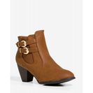 Incaltaminte Femei CheapChic Tail-3 Sweet Revenge Bootie Cognac