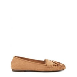 Incaltaminte Femei Forever21 Faux Suede Tasseled Loafers Taupe
