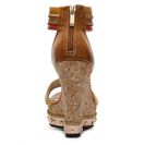 Incaltaminte Femei Two Lips Willow Wedge Sandal CognacTanRed