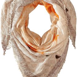 Steve Madden Tie-Dye Jacqard Square Day Wrap Orange