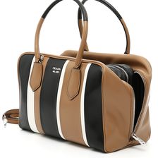 Prada Calfskin Inside Bag CARAMEL+BIANCO