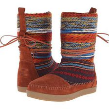 Incaltaminte Femei TOMS Nepal Boot Cognac Suede Textile Mix