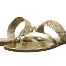 Incaltaminte Femei Via Spiga Tamina GoldNatural Metallic NappaWoven Strap