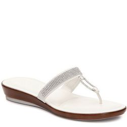 Incaltaminte Femei Italian Shoemakers Rhinestone Wedge Sandal White