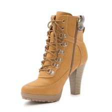 Incaltaminte Femei US Polo Assn Tiffani LACE UP BOOTIE Tan