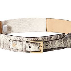 Accesorii Femei Vince Camuto 45mm Printed Snake Tapered Stretch Belt Natural