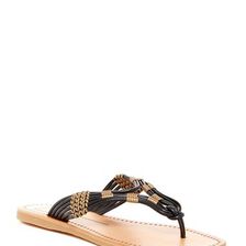 Incaltaminte Femei Dolce Vita Jonas Strappy Flip-Flop BLACK-GOLD