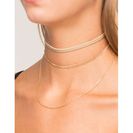 Bijuterii Femei CheapChic Leatherette And Chain 2pc Choker TanStone