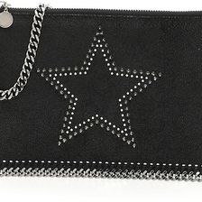 Stella McCartney Falabella Clutch Star In Studs BLACK