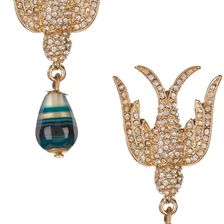Eye Candy Los Angeles Pave Dove Earrings GOLD
