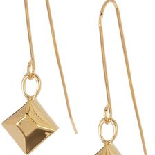 Diane von Furstenberg Cube Drop Earrings GOLD