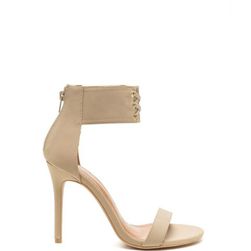 Incaltaminte Femei CheapChic X Marks The Hot Single Strap Heels Nude