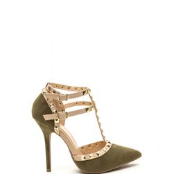 Incaltaminte Femei CheapChic To The T Pointy Heels Olive