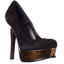 Fendi Pumps High Heel Spazzolato Black