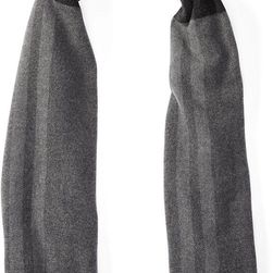 Ralph Lauren Oversized Plaid Wool Scarf Charcoal/Black