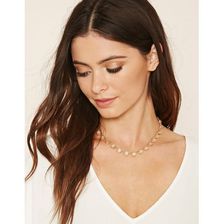 Bijuterii Femei Forever21 Faux Stone Choker Peachgold